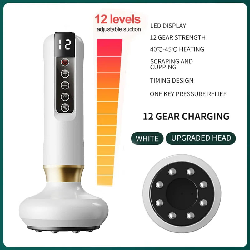 Electric Multi-Functional Meridian Heating Device with Negative Pressure Absorption Compressor for Pain Relief and Body Wellness