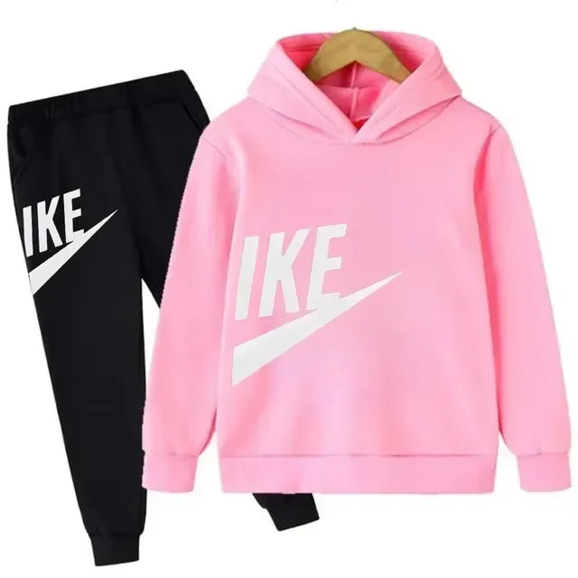 Hot Brand Designer Print Children Sport Hoodie+Pant Suit 2pcs Set Kids Boy Girl Clothing Spring Autumn Casual Fashion Tracksuit