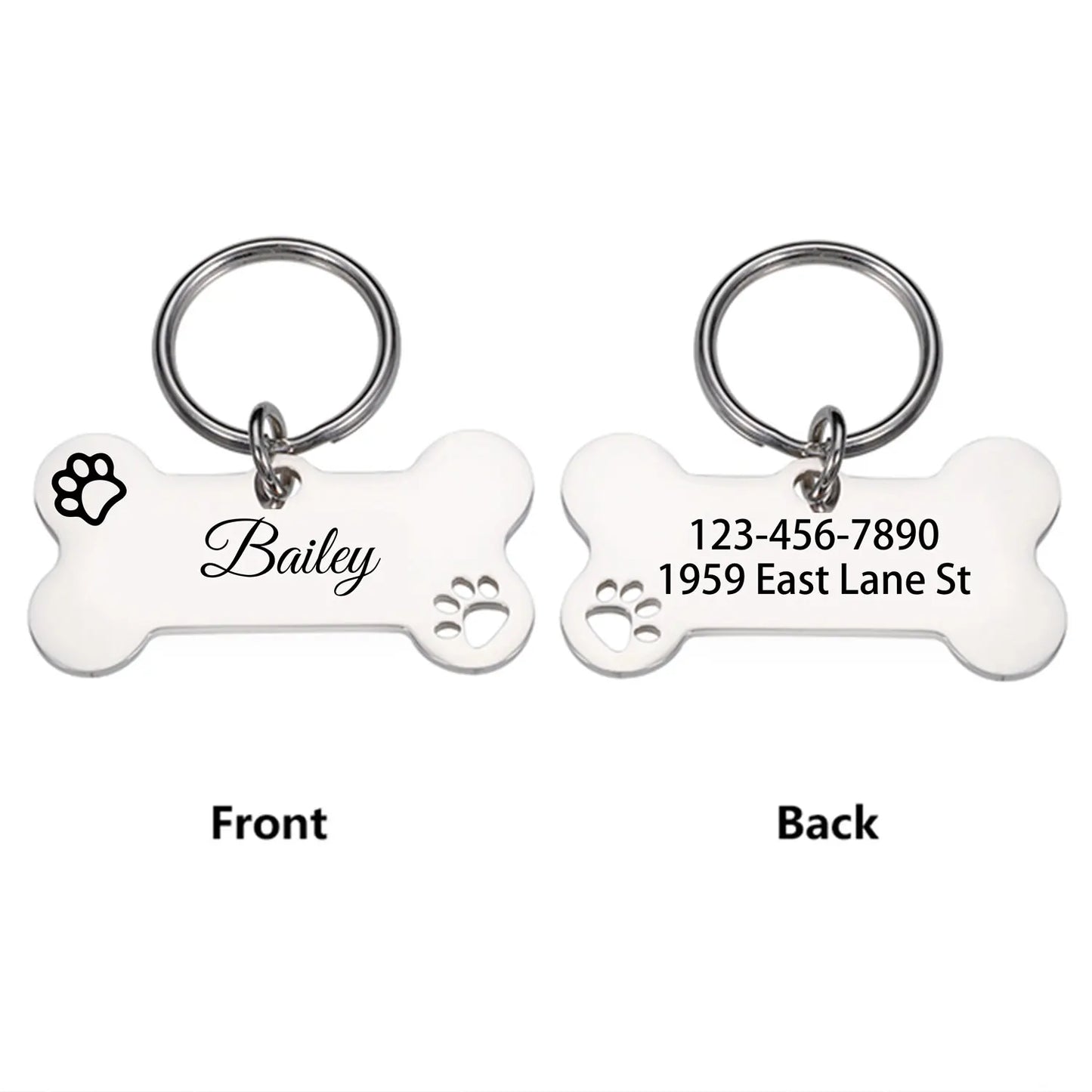 1 pc abstract dog footprint Custom Name and text Personalized Dog Tags Cat Dog ID Tag Name with Cute Symbols Personalized Pet I