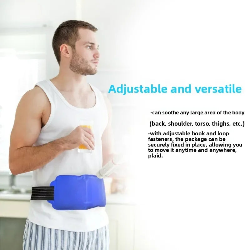Adjustable Hot/Cold Therapy Wrap – Reusable Gel Ice Pack for Neck, Back & Muscle Recovery with Secure Fastening