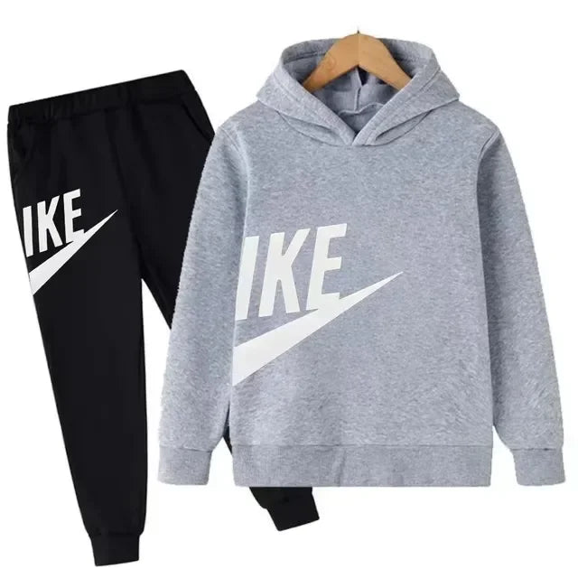 Hot Brand Designer Print Children Sport Hoodie+Pant Suit 2pcs Set Kids Boy Girl Clothing Spring Autumn Casual Fashion Tracksuit