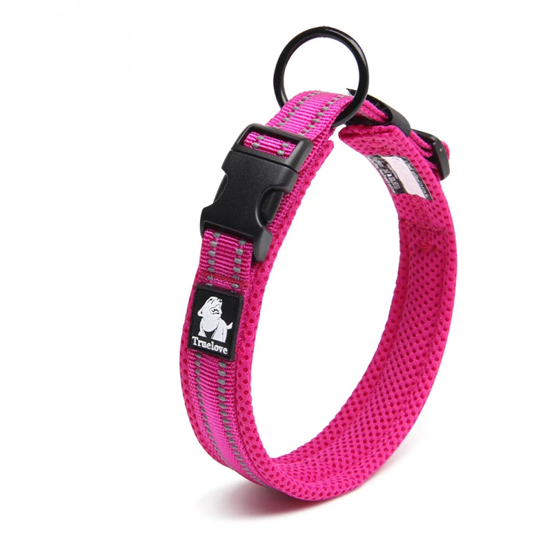 Winhyepet Dog Walking Collar Comfort Padded with Buckle Nylon Traveling Collar Tactical Dog Suplies 11 Colors Size XXS-XXXL
