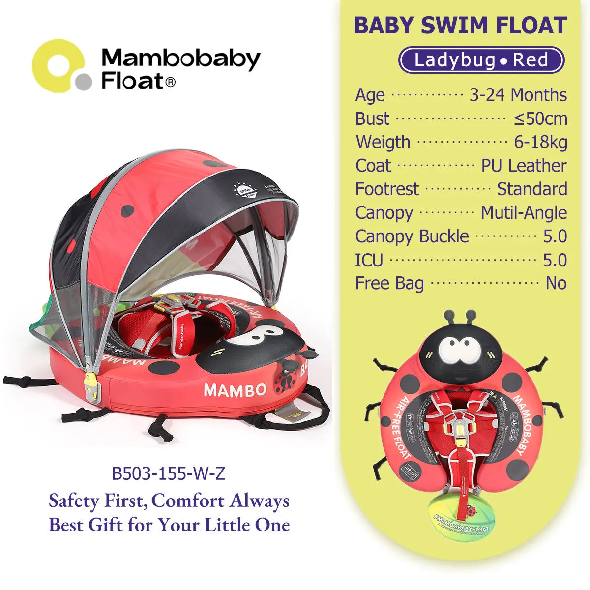 Mambobaby Baby Pool Float Vip 5 Dropshipping Blackproof Pool Mat For Infant Non-Inflatable Natation Buoy With Parasol Beach Toys