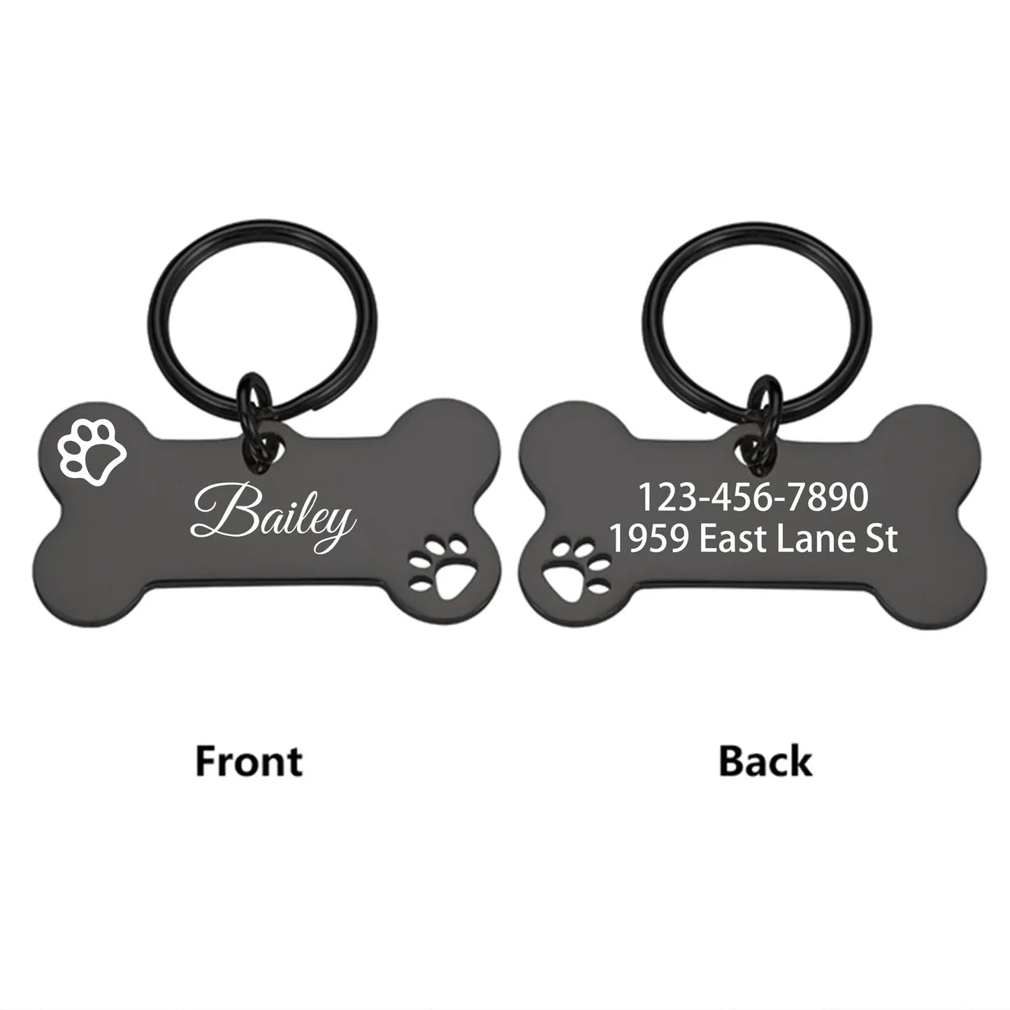 1 pc abstract dog footprint Custom Name and text Personalized Dog Tags Cat Dog ID Tag Name with Cute Symbols Personalized Pet I