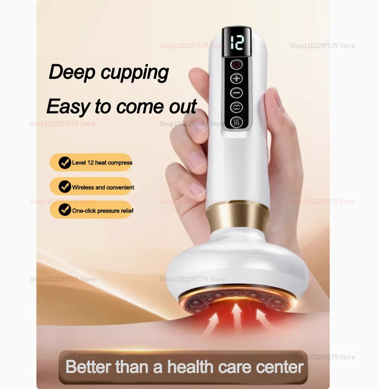 Electric Multi-Functional Meridian Heating Device with Negative Pressure Absorption Compressor for Pain Relief and Body Wellness