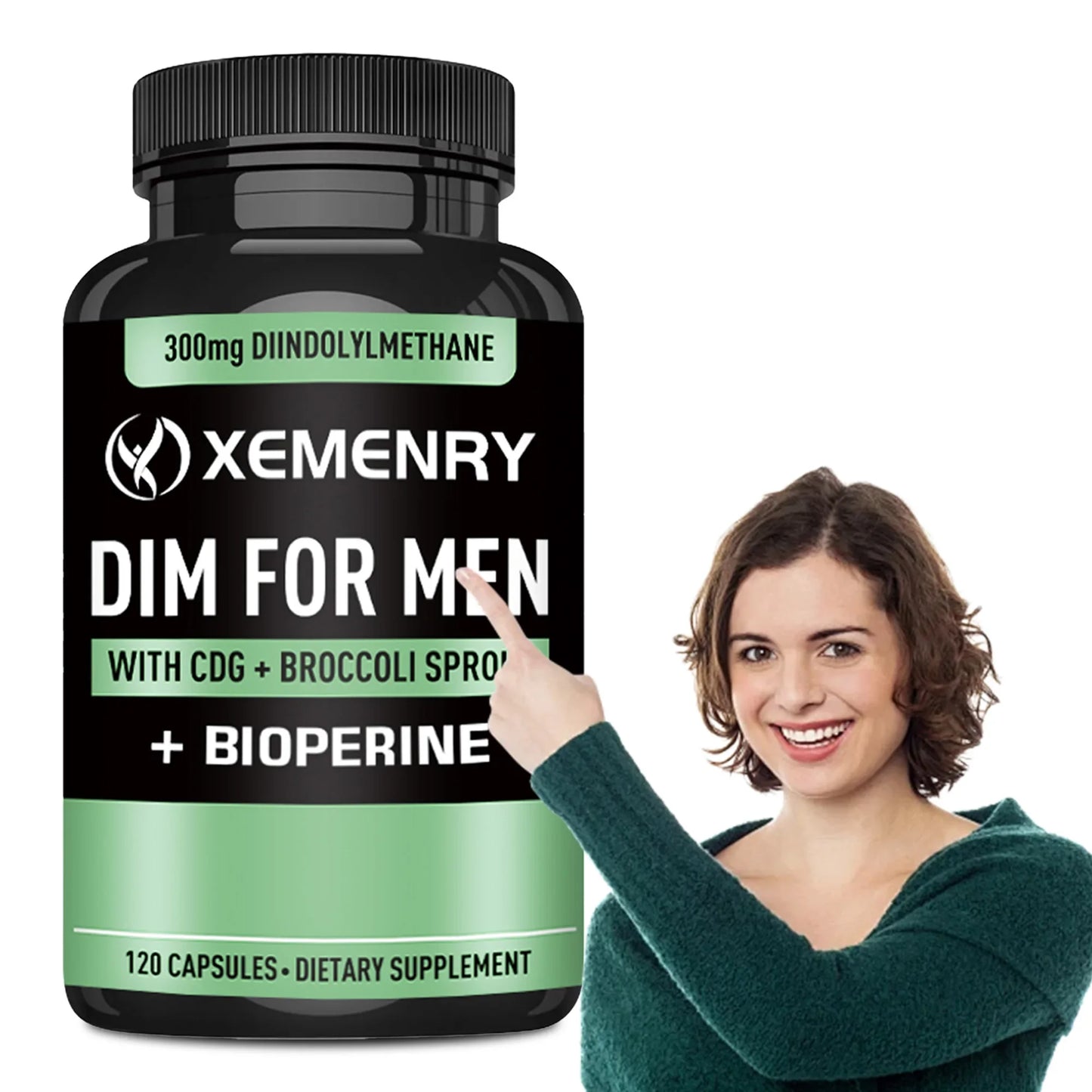 DIM for Men Capsules - Balance Hormones, Boost Metabolism, and Increase Muscle Mass - 120 Capsules
