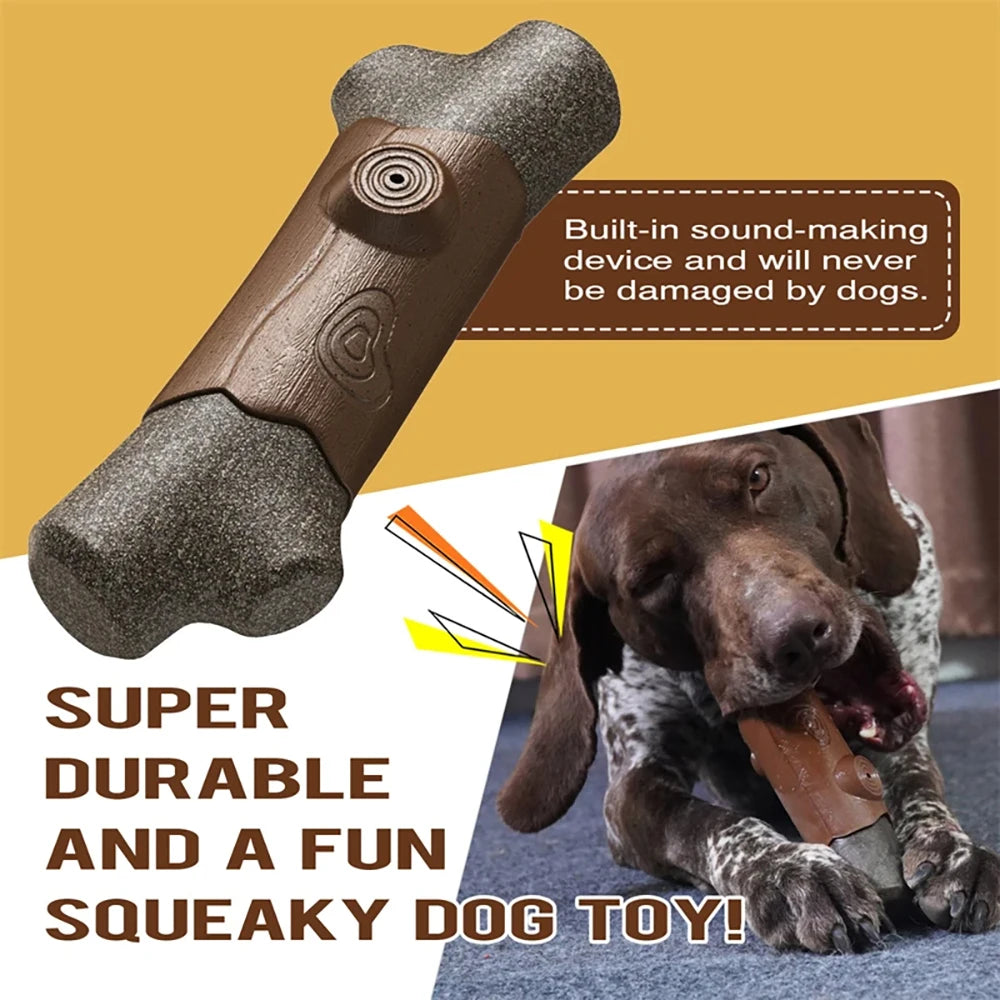 Big Dog Chew Toys Fun Squeaky Safe Materials Super Durable Tree Branch Designed Tougher than Bones Indoor Outdoor Pet Supplies
