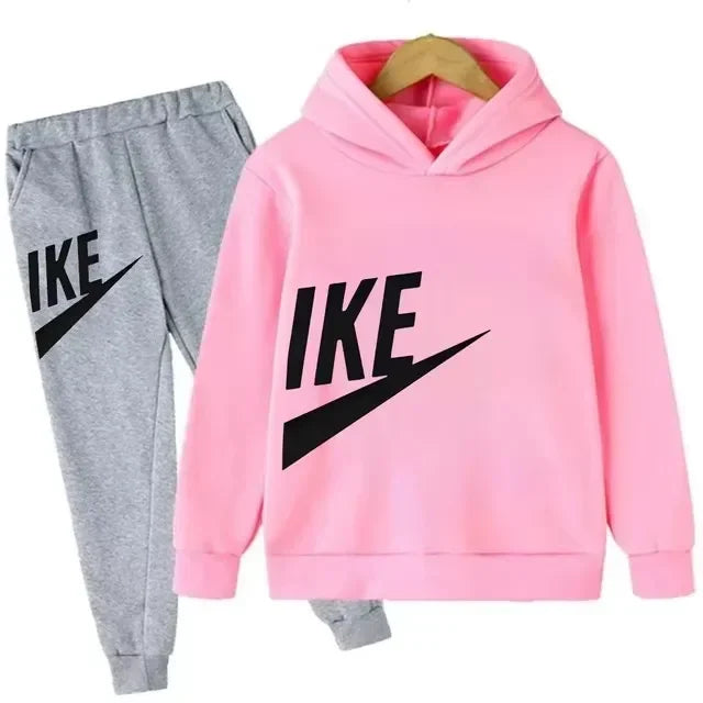 Hot Brand Designer Print Children Sport Hoodie+Pant Suit 2pcs Set Kids Boy Girl Clothing Spring Autumn Casual Fashion Tracksuit