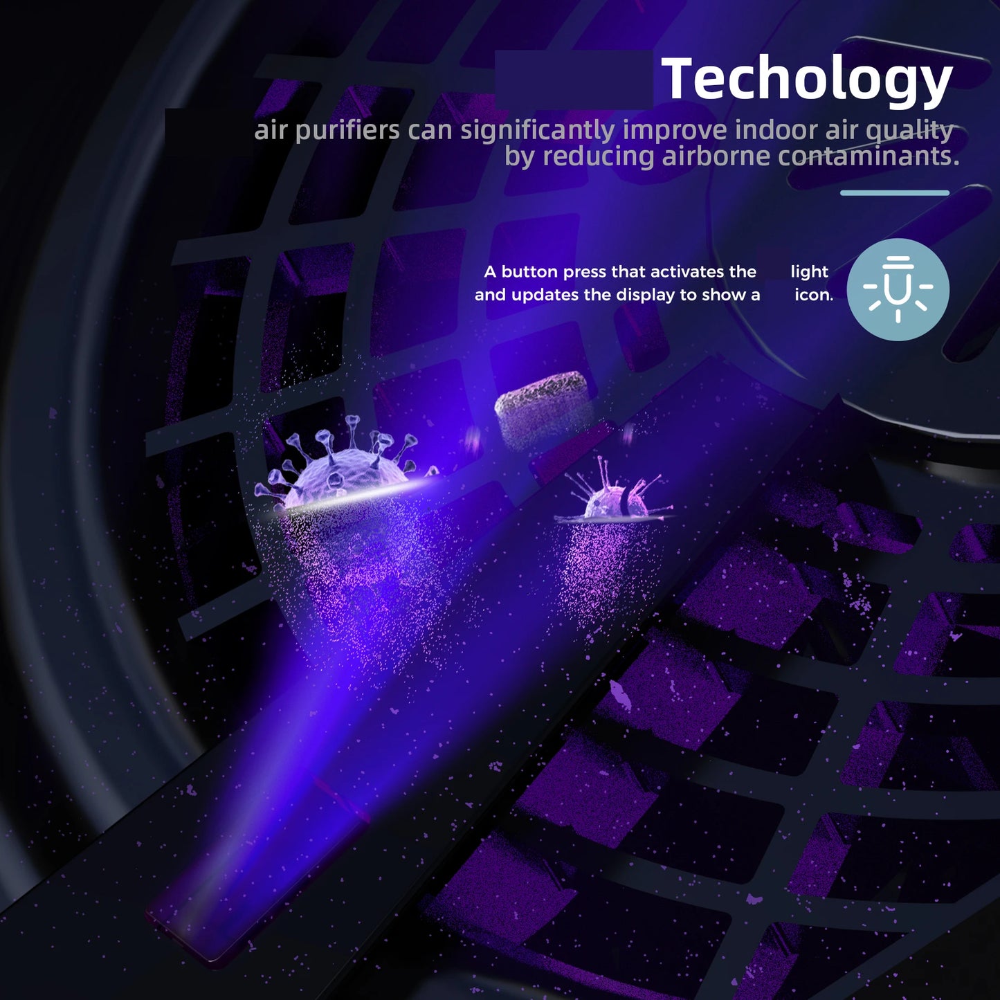 AROEVE Air Purifier 1504 Sq.Ft Touch Control Smart Timer 3 Speed , Washable Filters, for Pet Dander, Pollen, Smoke Bedroom, MK07