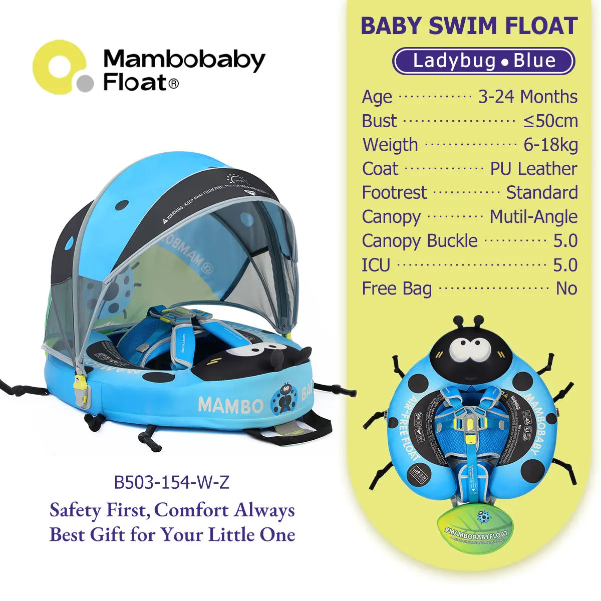 Mambobaby Baby Pool Float Vip 5 Dropshipping Blackproof Pool Mat For Infant Non-Inflatable Natation Buoy With Parasol Beach Toys