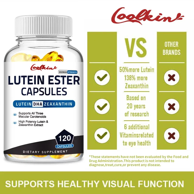 Lutein Ester - Contains Lutein and Zeaxanthin To Protect Eye Health, Reduce Eye Fatigue  & Support Healthy Vision - 120 Capsules