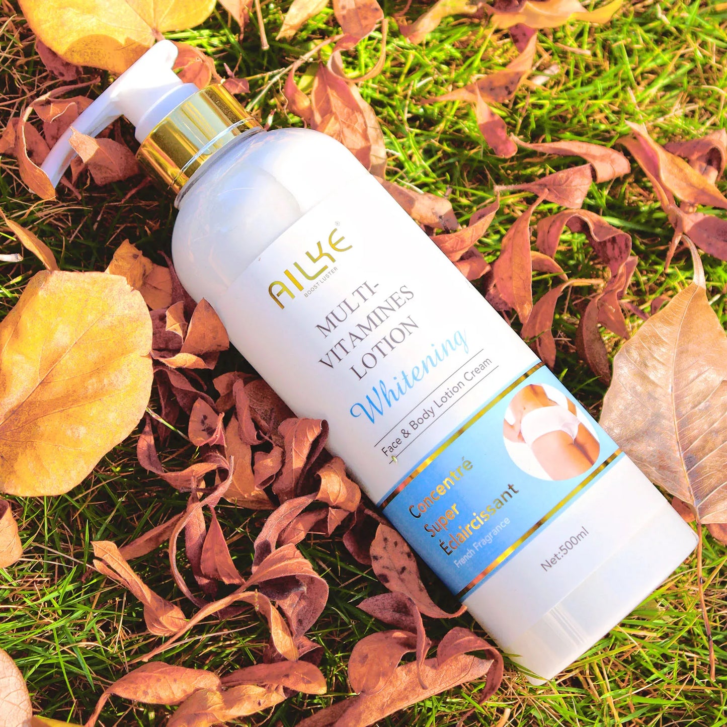 AILKE Multi Vitamin Whitening Body Lotion, With Vitamins A& E, Increase Skin Radiance, Even Skin Tone, Daily Moisturizer Cream