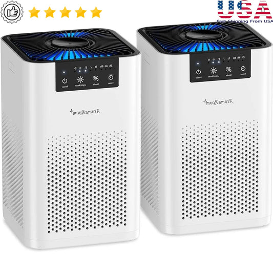 HEPA Air Purifier Bedroom Home Pet Odor Silent 360° Airflow Essential Oil Aromatherapy Diffuser Air Cleaner