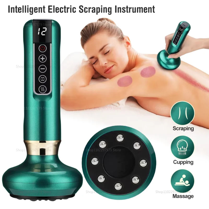 Electric Multi-Functional Meridian Heating Device with Negative Pressure Absorption Compressor for Pain Relief and Body Wellness