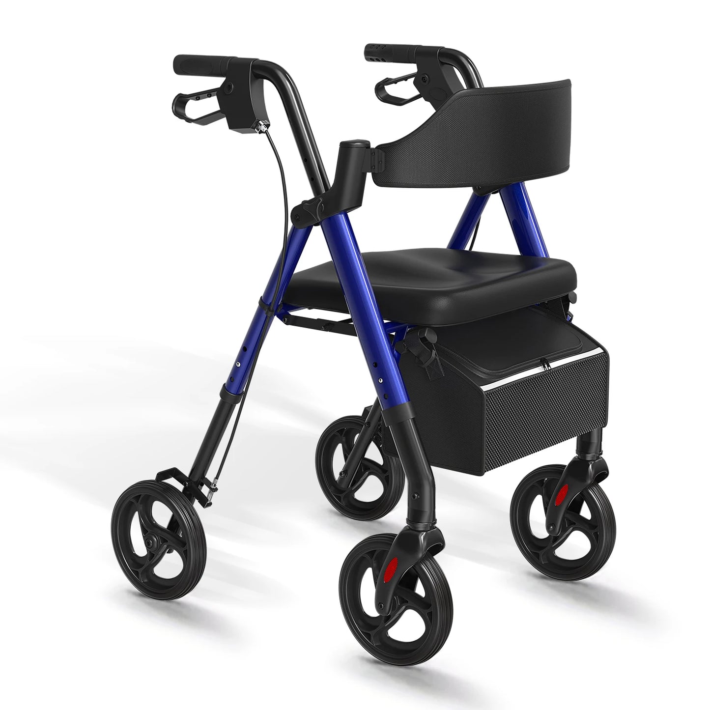MaiDeSiTe Rollator Walkers For Seniors, Foldable Walker With Seat, Rollator Walker With Durable Aluminum, 8" Big Wheels For All