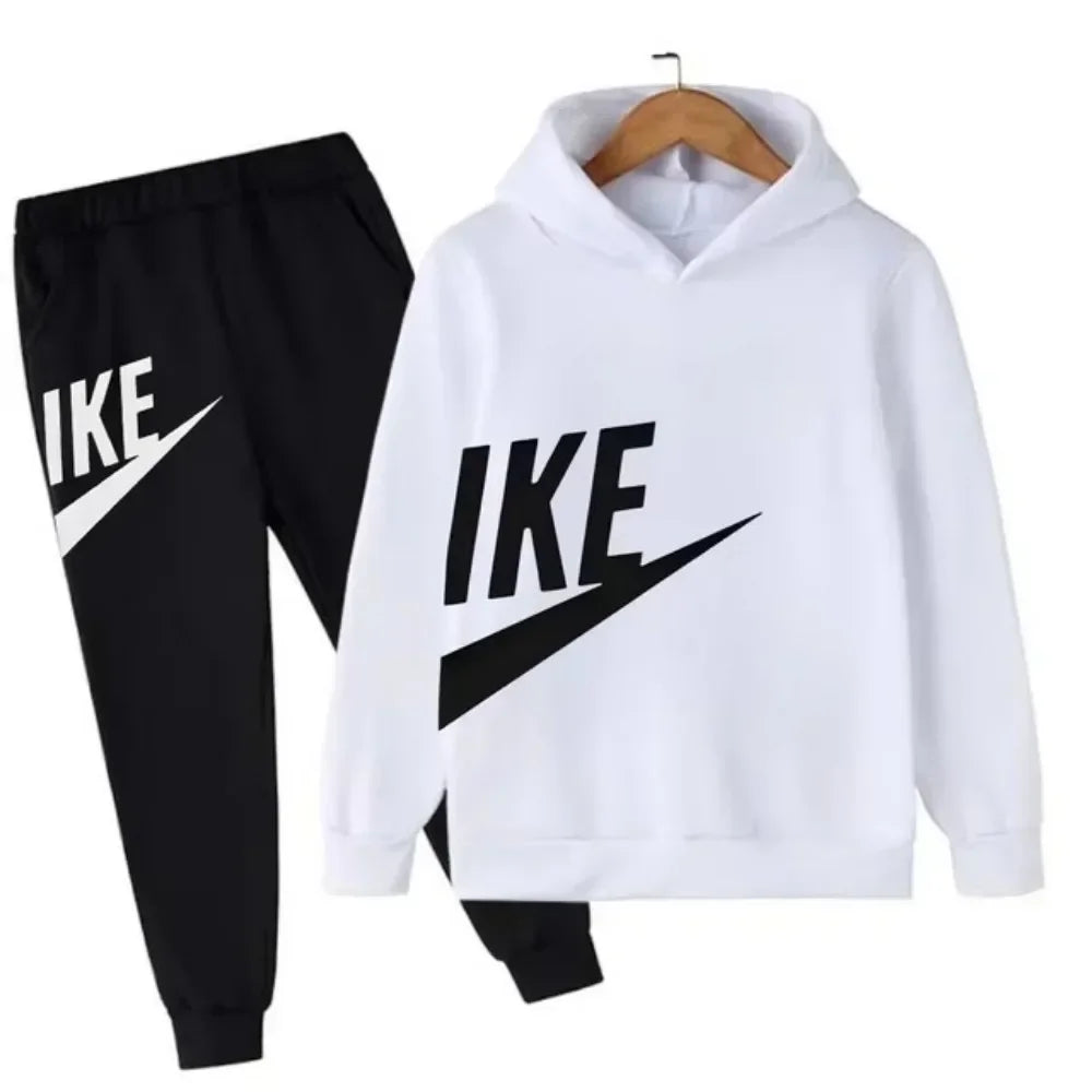 Hot Brand Designer Print Children Sport Hoodie+Pant Suit 2pcs Set Kids Boy Girl Clothing Spring Autumn Casual Fashion Tracksuit