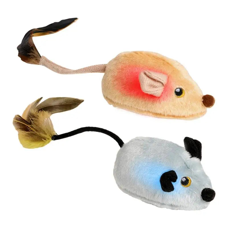 Automatic SensingMouse Moving Cat Toys Electronic Squeaky Mice Moving CatMouse Toy For Kitten Indoor/Outdoor Pet Cat Exercise