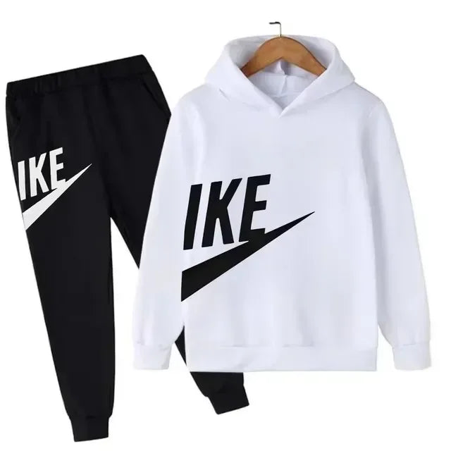 Hot Brand Designer Print Children Sport Hoodie+Pant Suit 2pcs Set Kids Boy Girl Clothing Spring Autumn Casual Fashion Tracksuit