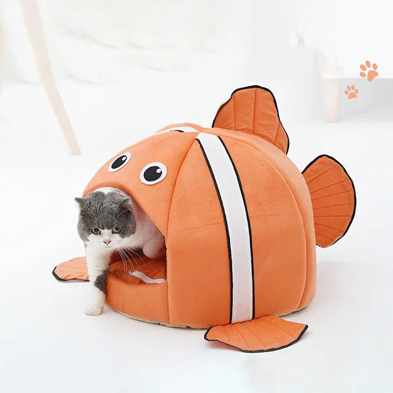 Cats Sleeping Bed  Pet Products Cave Hammock For Basket Nest Small Dogs Accessories Townhouses Lovely Fish Kitten Winter Tent